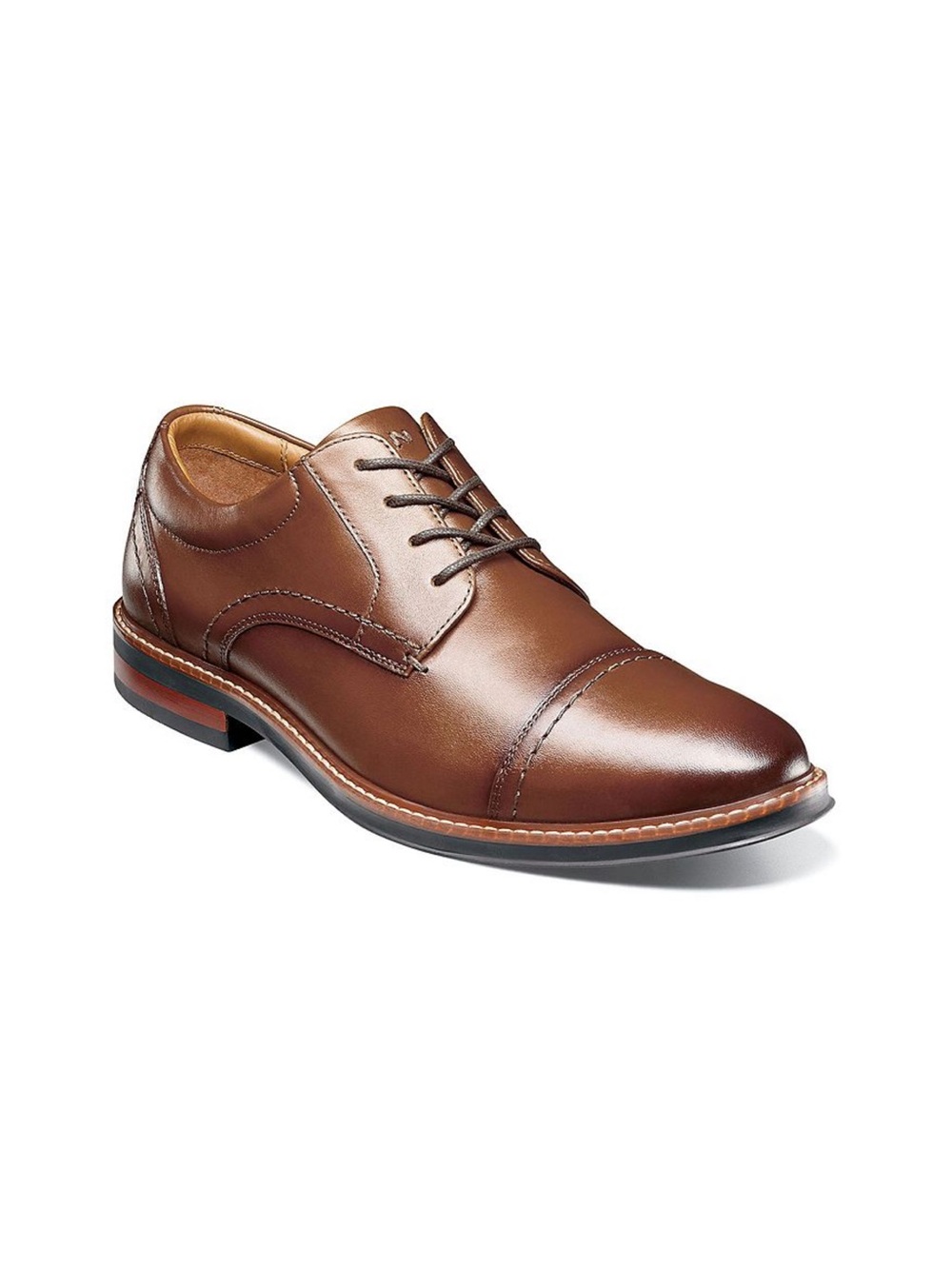 Men’s Nunn Bush Westerfield Brown Leather Cap-Toe Oxford